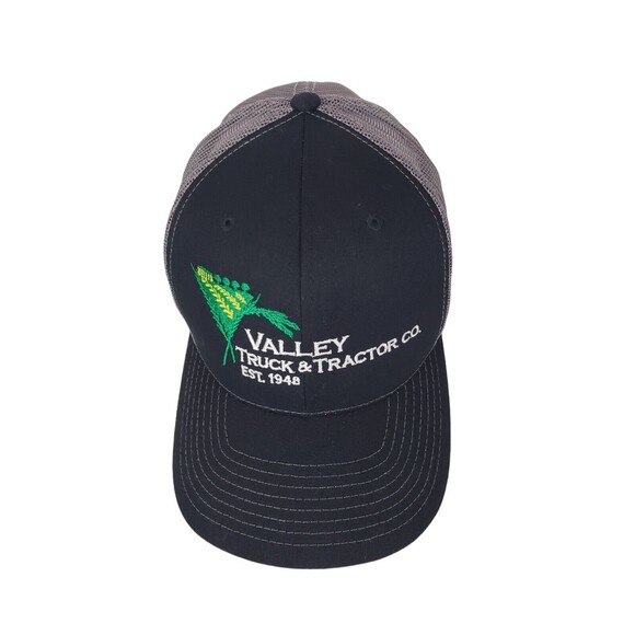 Trucker Hat Cap Mesh Snapback Valley Truck & Tractor Co Black Logo Ag Fishing - Picture 10 of 14
